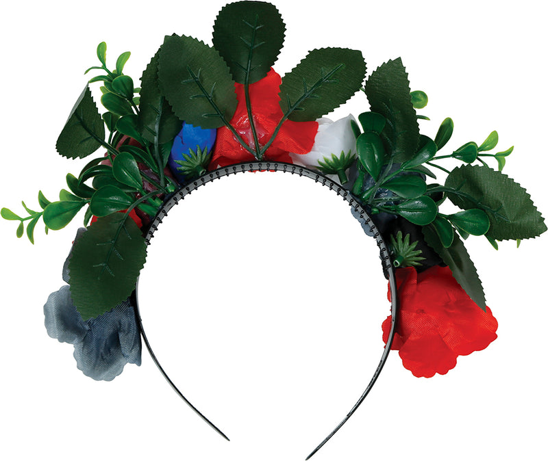 FLOWER HAIRBAND WITH LEAVES