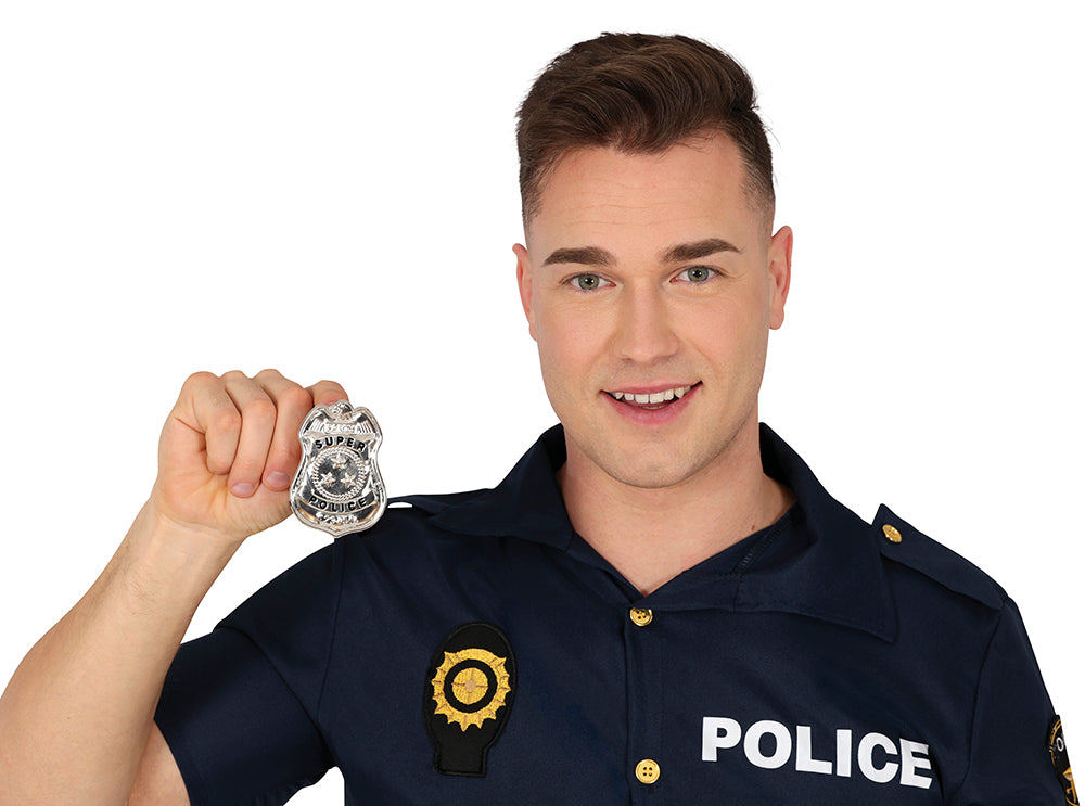 METAL POLICE BADGE, 7 CM