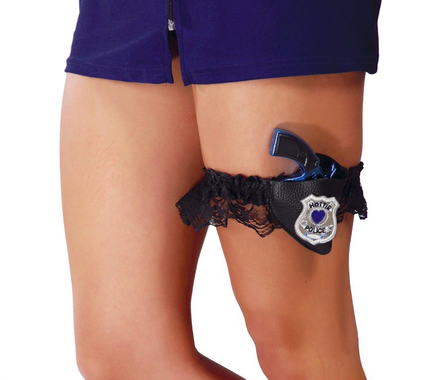 SUSPENDER WITH POLICE GUN