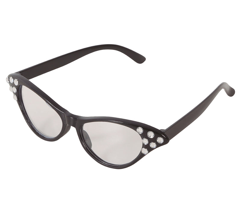 BLACK 60S GLASSES
