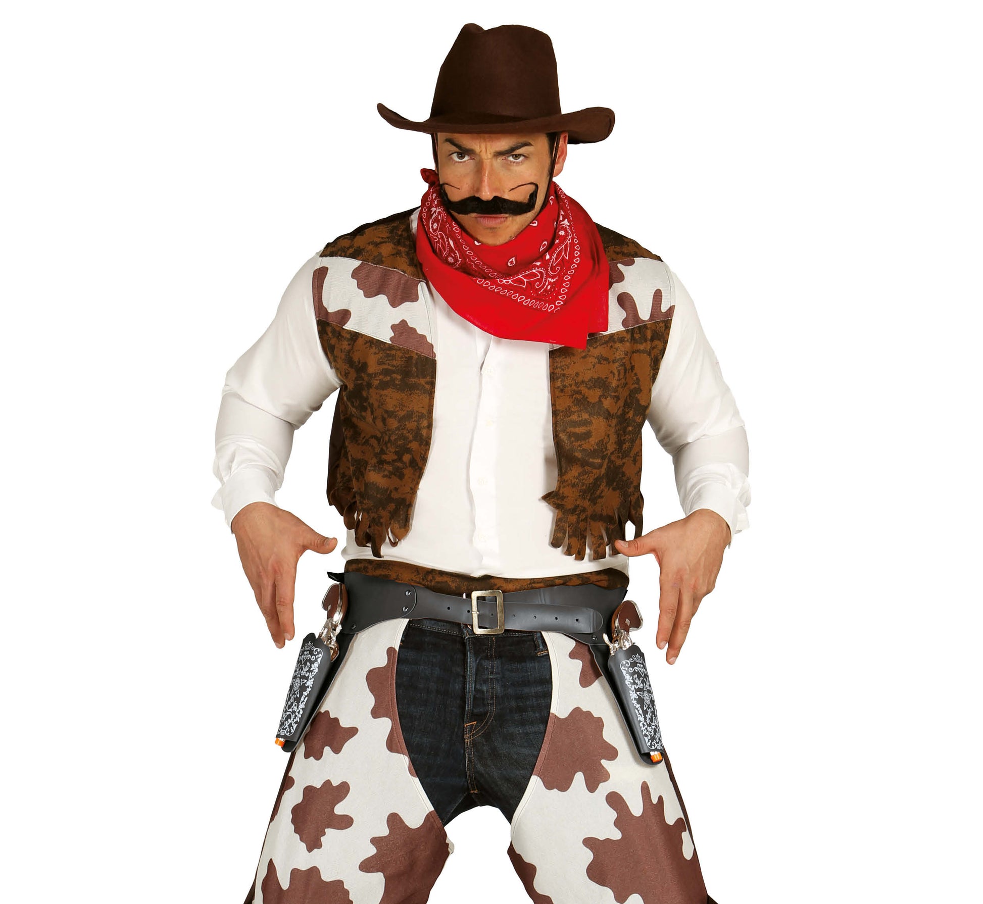DOUBLE BLACK HOLSTER WITH TWO GUNS