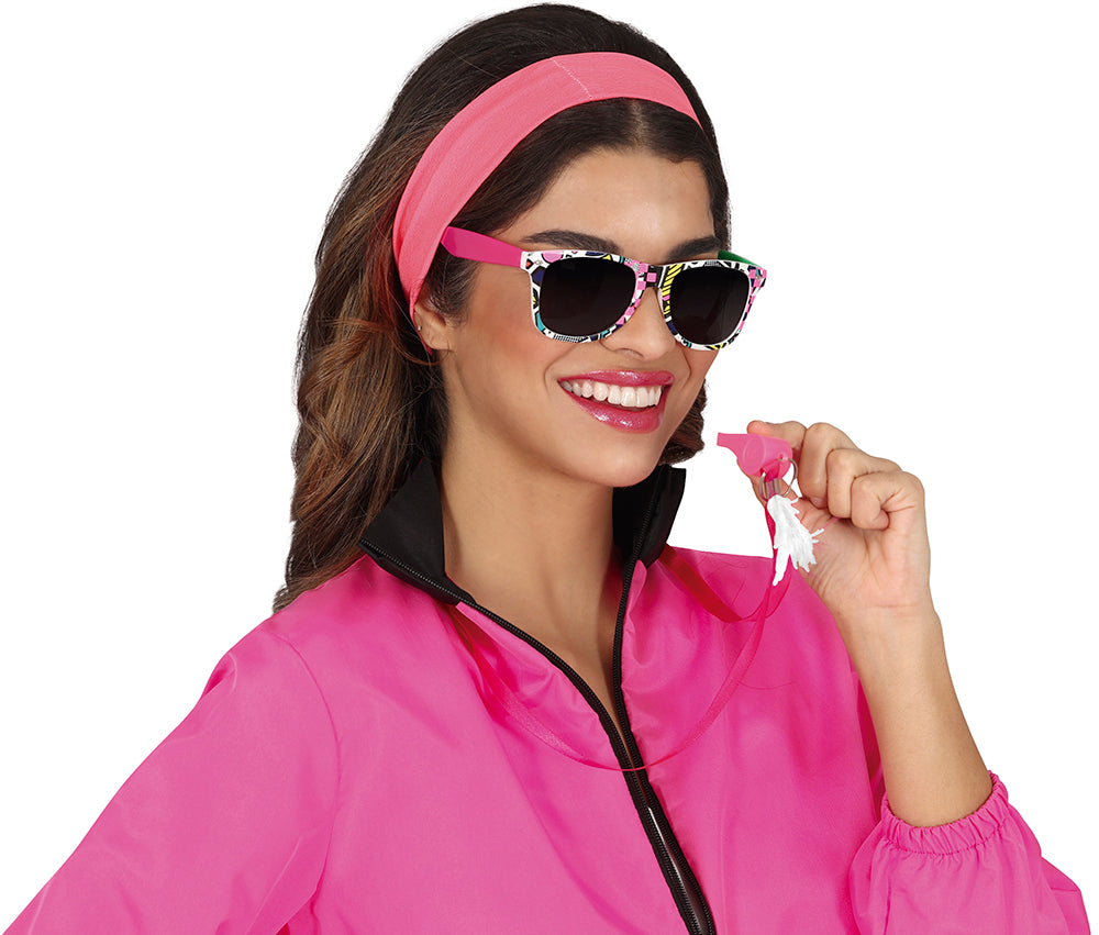 PINK WHISTLE WITH RIBBON