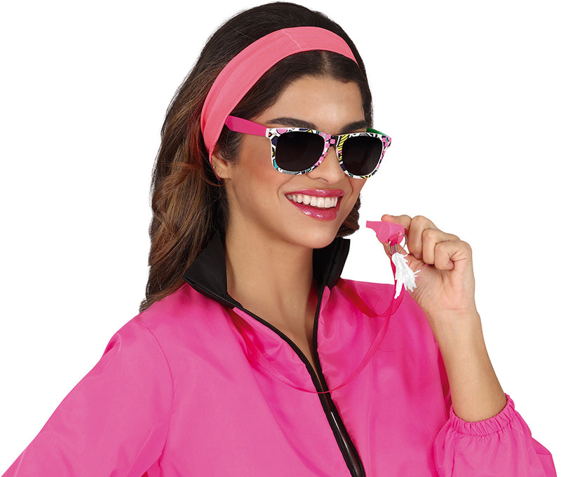 PINK WHISTLE WITH RIBBON