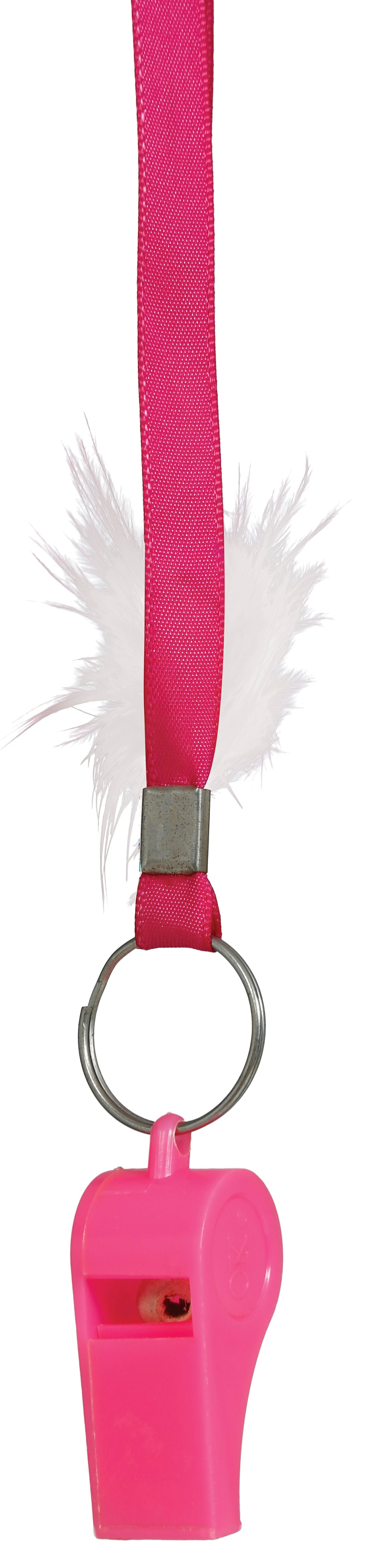 PINK WHISTLE WITH RIBBON
