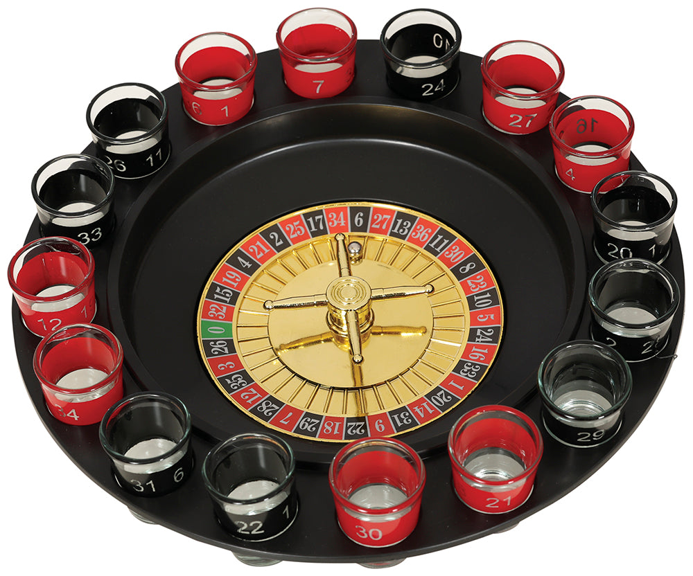 ROULETTE DRINKING GAME 29 CM, 16 GLASSES X 4.5 CM