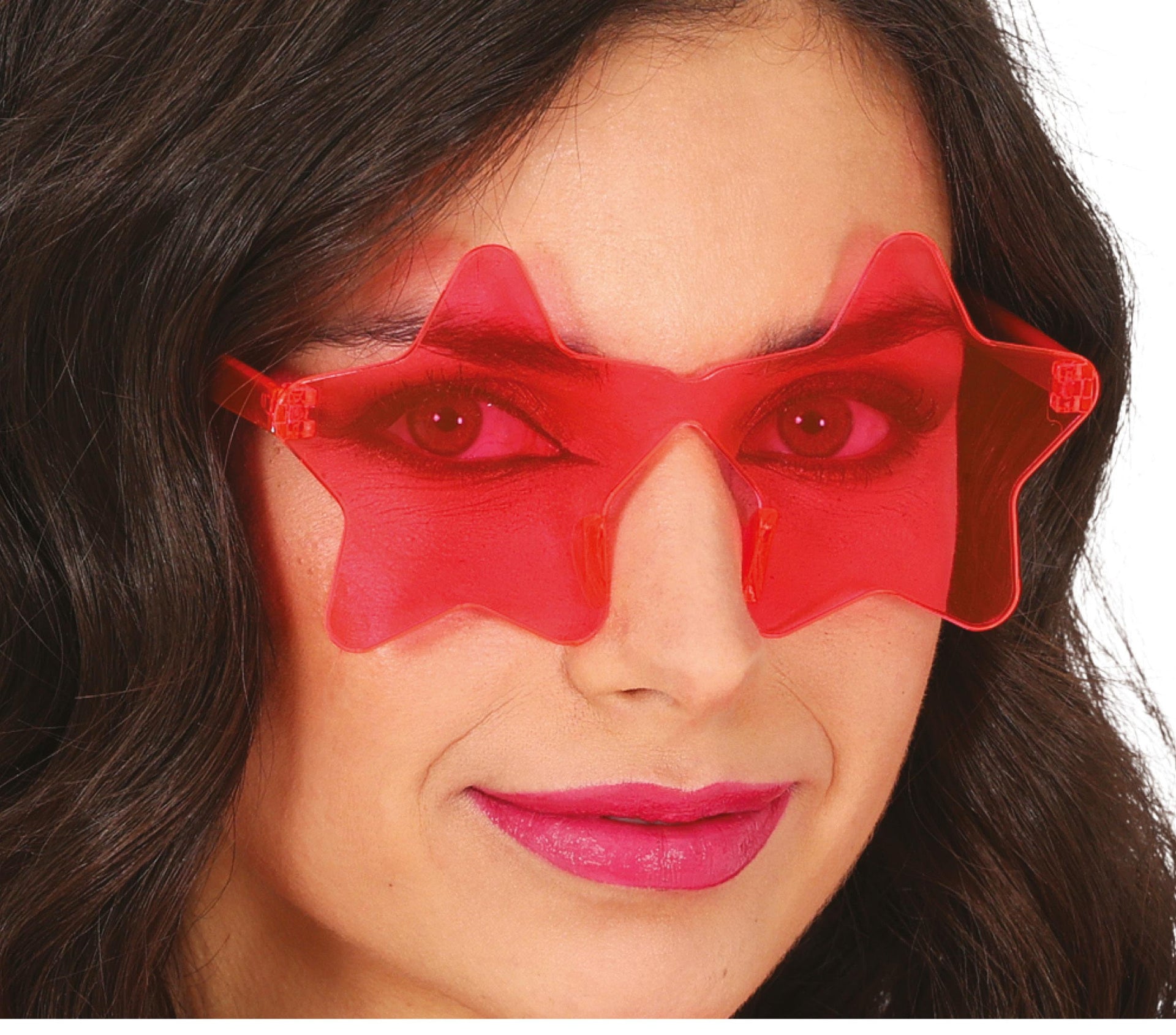 TRANSPARENT PINK STAR GLASSES