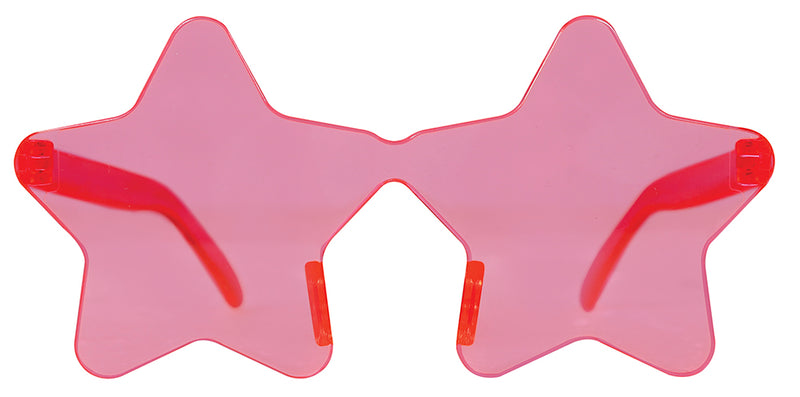 TRANSPARENT PINK STAR GLASSES