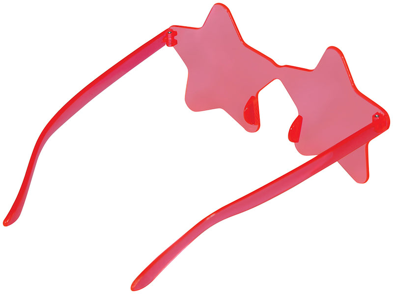 TRANSPARENT PINK STAR GLASSES