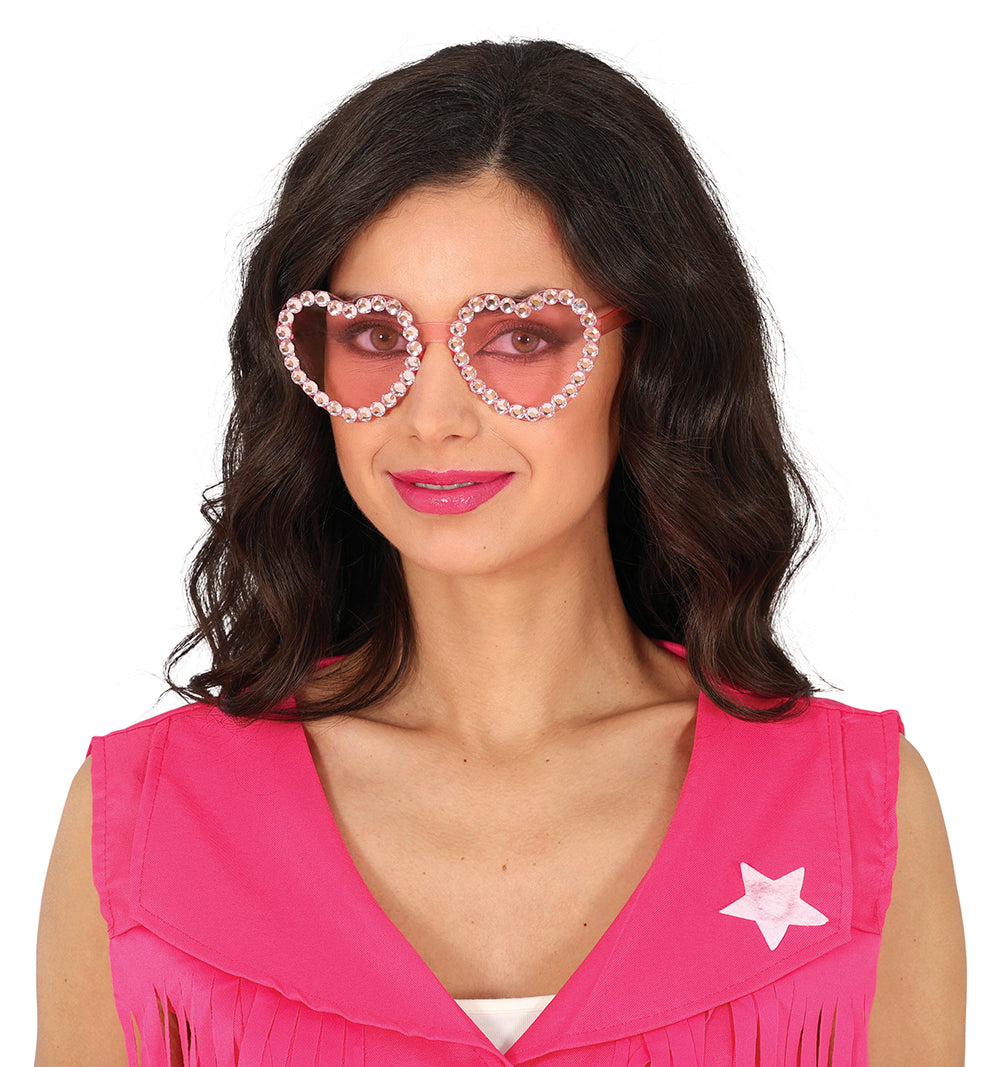 HEART GLASSES WITH DIAMONDS, ADULTS