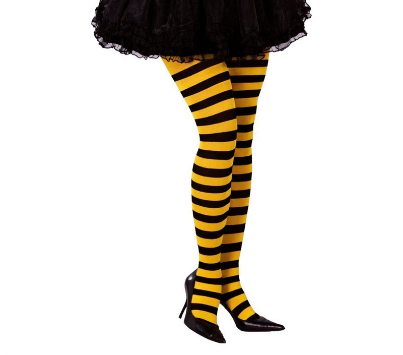 BLACK STRIPED TIGHTS