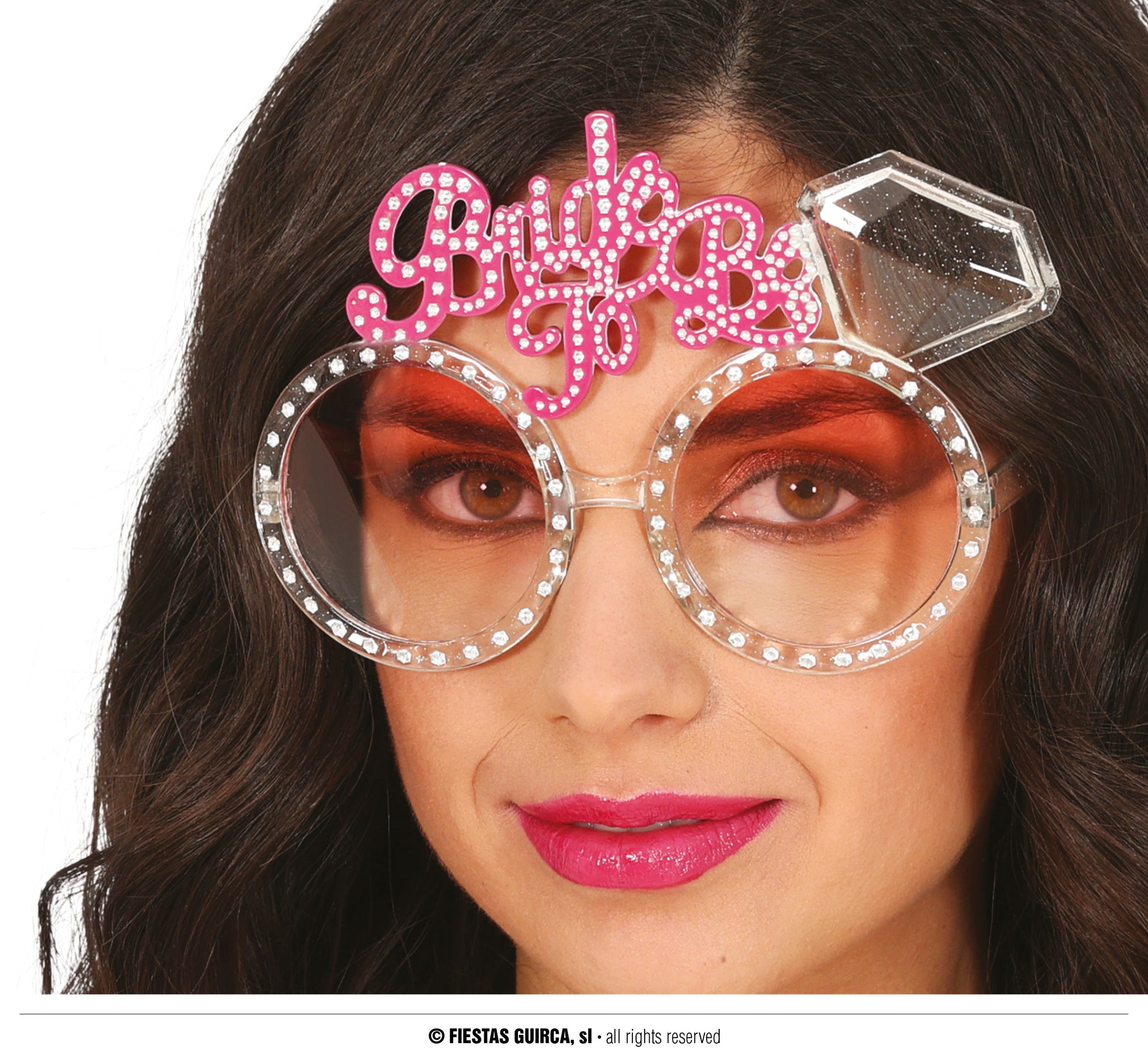 BRIDE GLASSES WITH DIAMONDS, ADULTS
