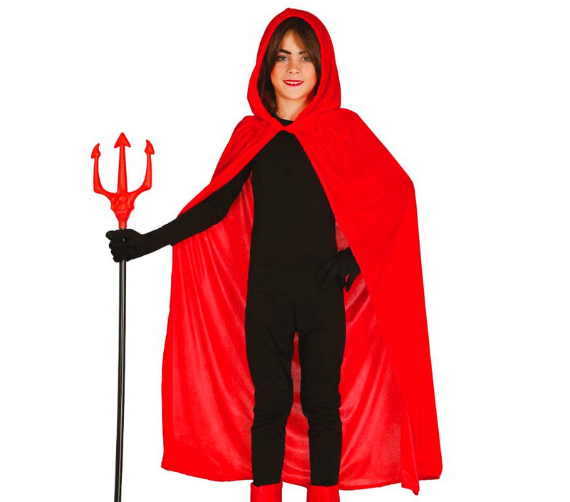 VELVET HOODED CAPE WITH HOOD, 100 CM