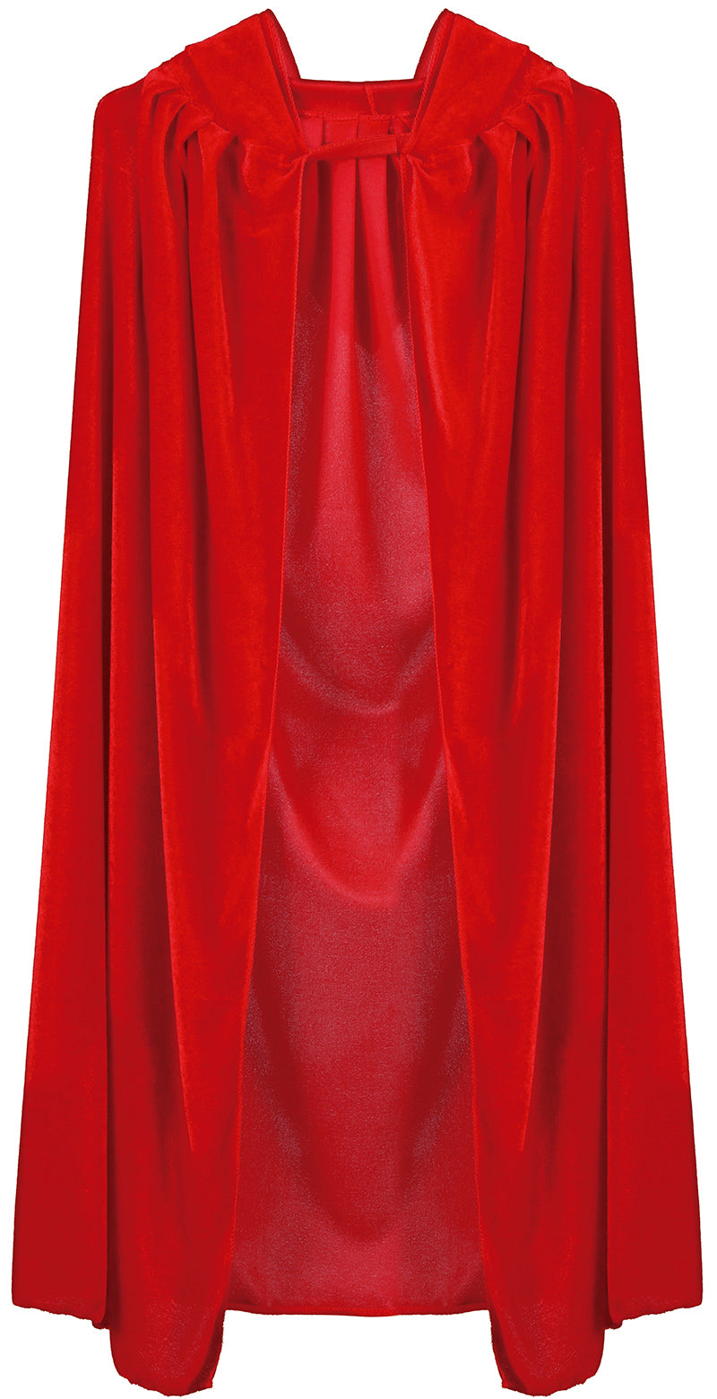 VELVET HOODED CAPE WITH HOOD, 100 CM