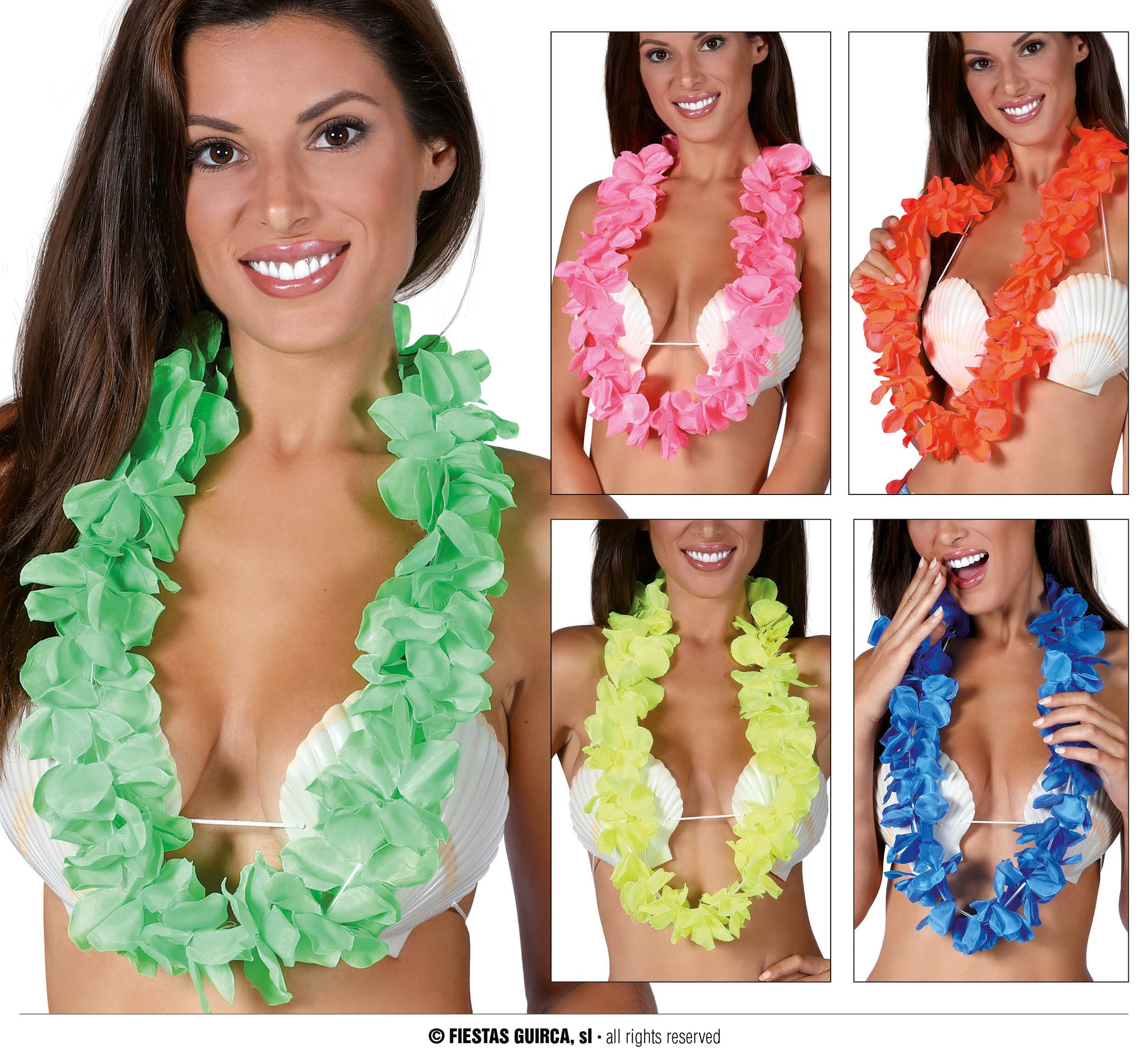 ASSORTED NEON HAWAIIAN NECKLACES