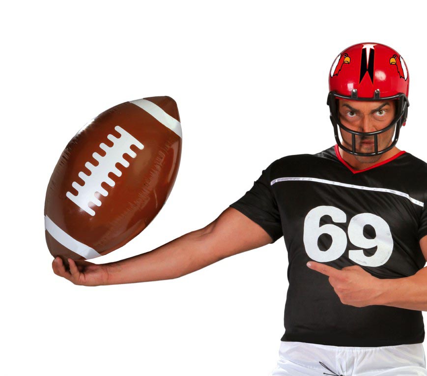 INFLATABLE RUGBY BALL,  40 CM