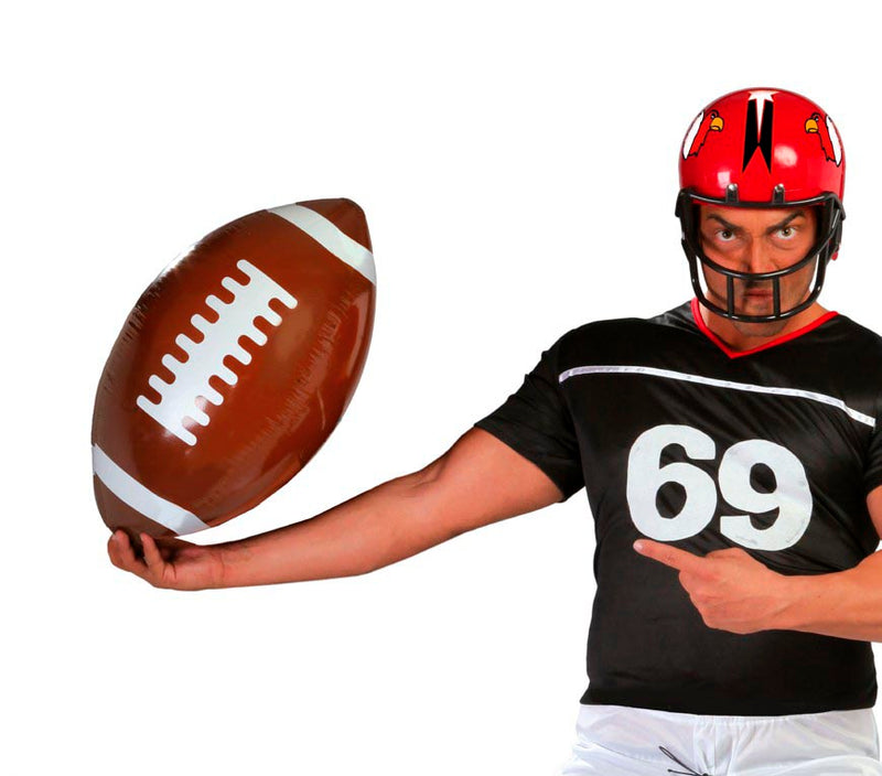 INFLATABLE RUGBY BALL,  40 CM