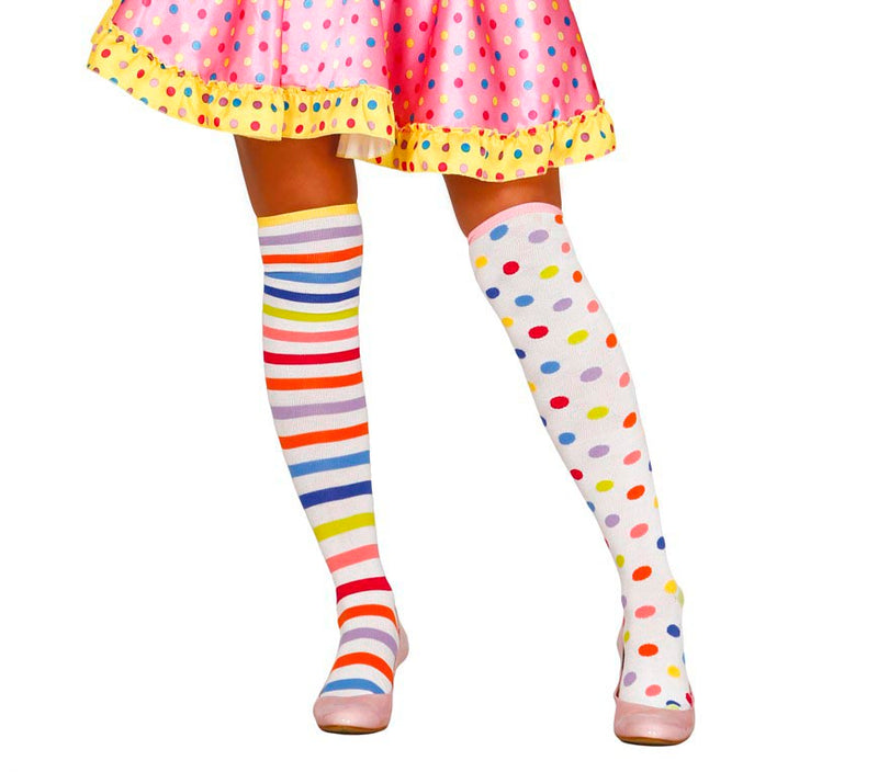 DOTS AND STRIPES CLOWN TIGHTS