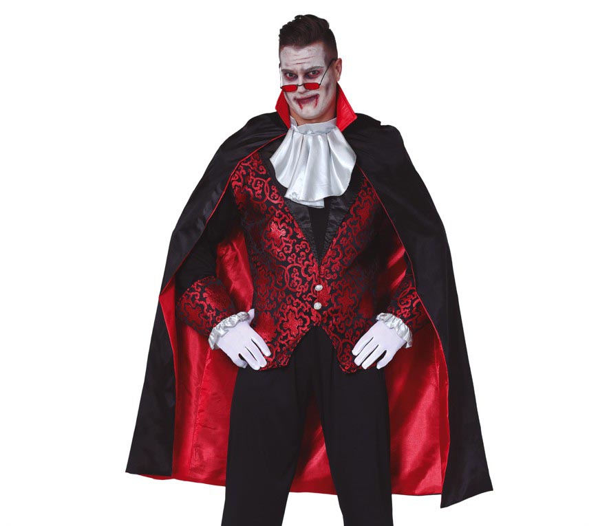 BLACK CLOACK  WITH RED LINING 115 CM
