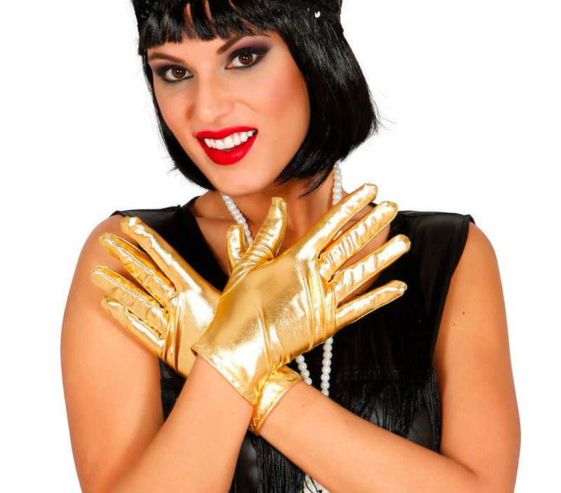 METALLIC GLOVES, 22 CM