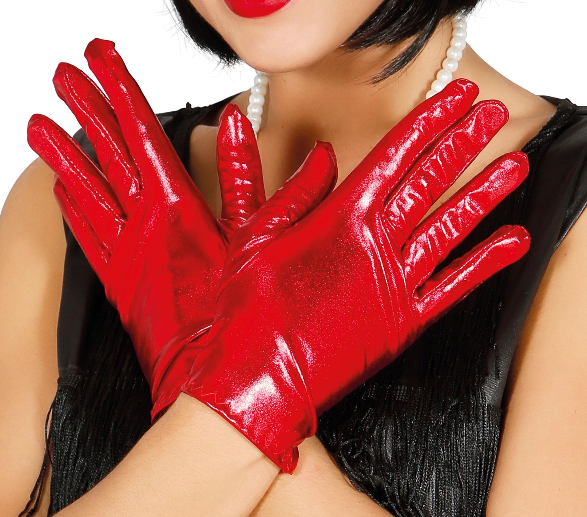 METALLIC GLOVES, 22 CM