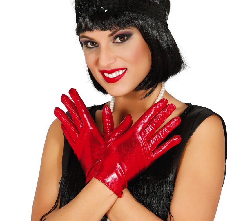 METALLIC GLOVES, 22 CM