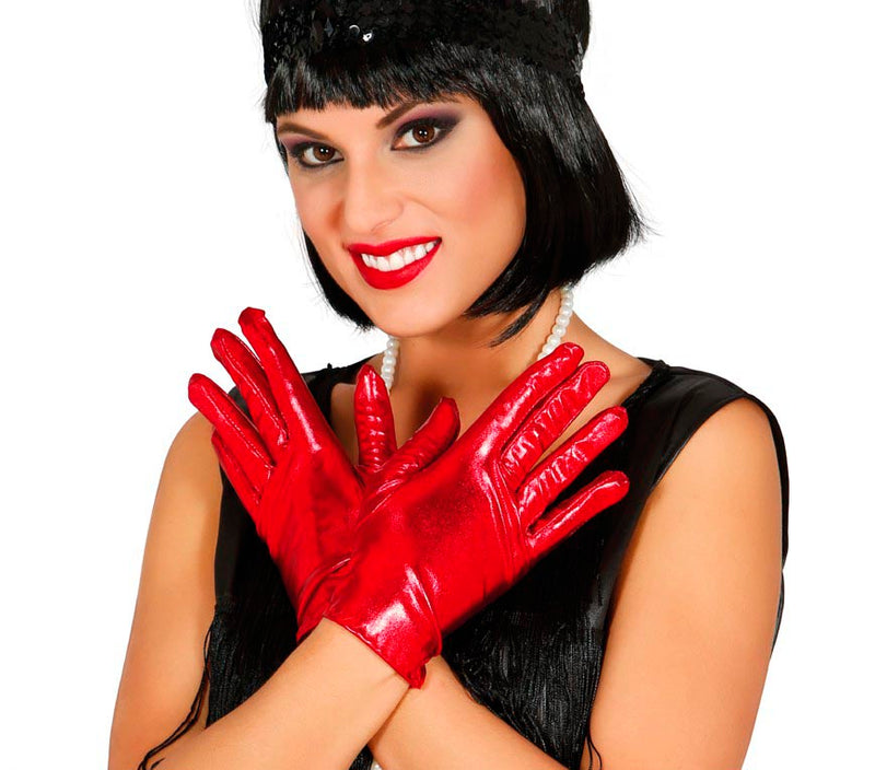 METALLIC GLOVES, 22 CM