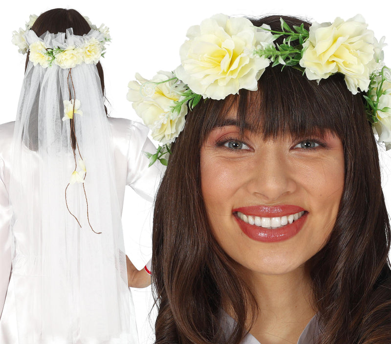 FLOWERS VEIL TIARA