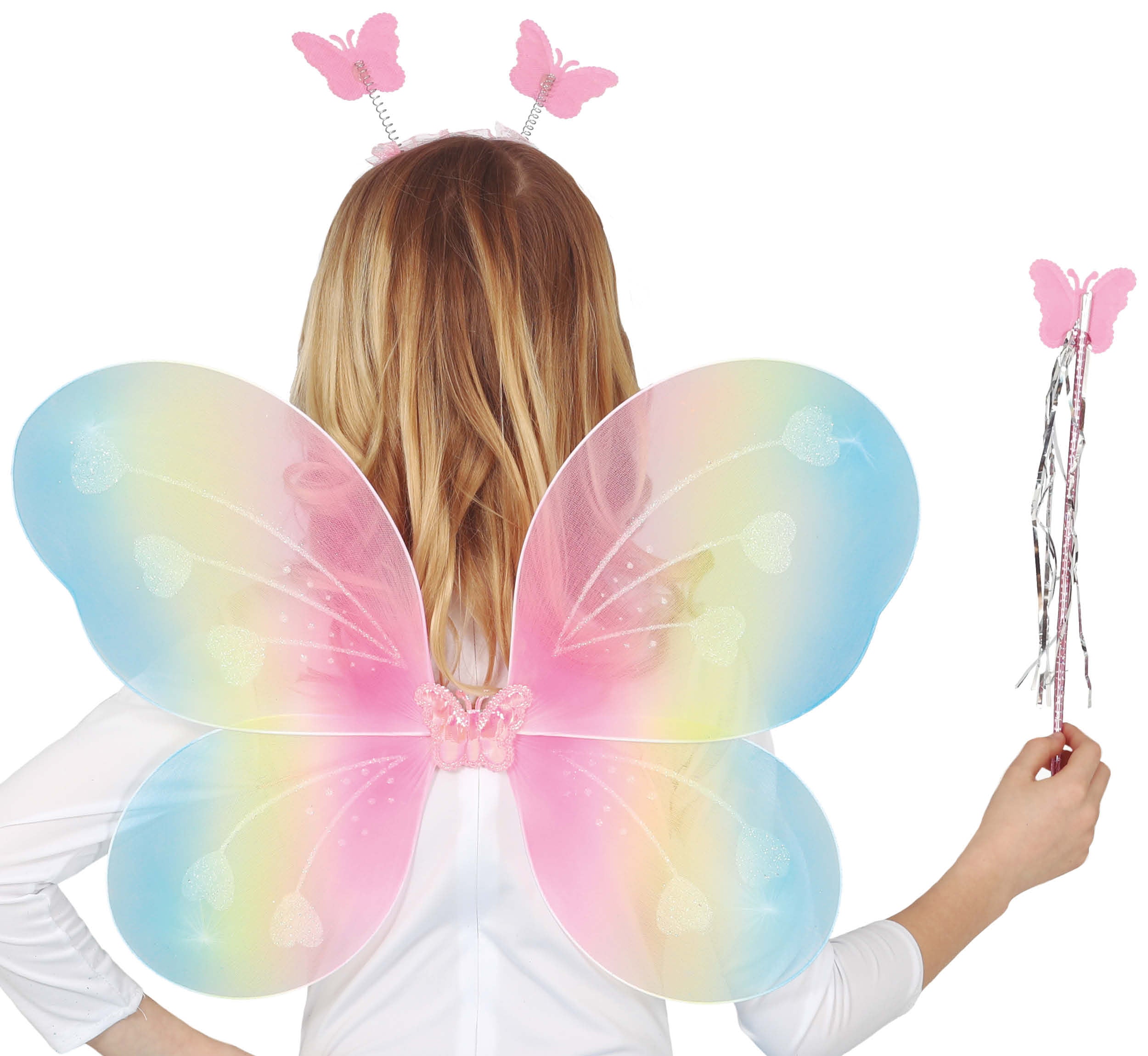 MULTIC.WINGS 48X38 CM WITH TIARA AND WAN