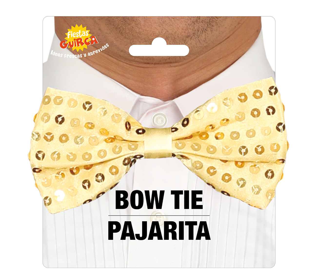 SEQUINED BOW TIE, 12 CM