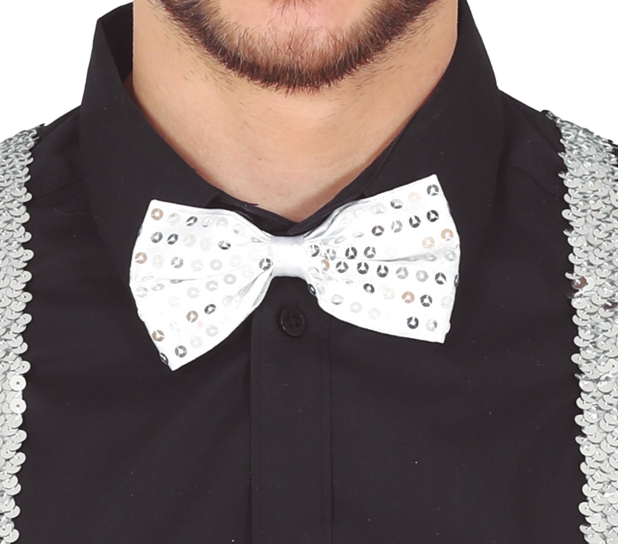 SEQUINED BOW TIE, 12 CM