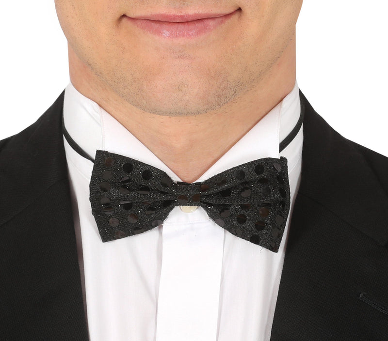 SEQUINED BOW TIE, 12 CM