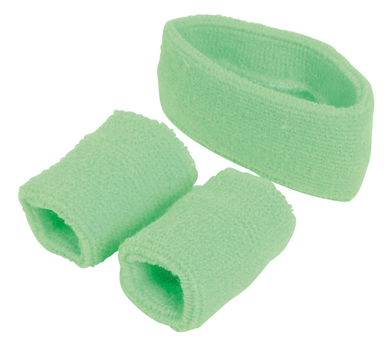 SET 2 WRISTBANDS AND HEADBAND