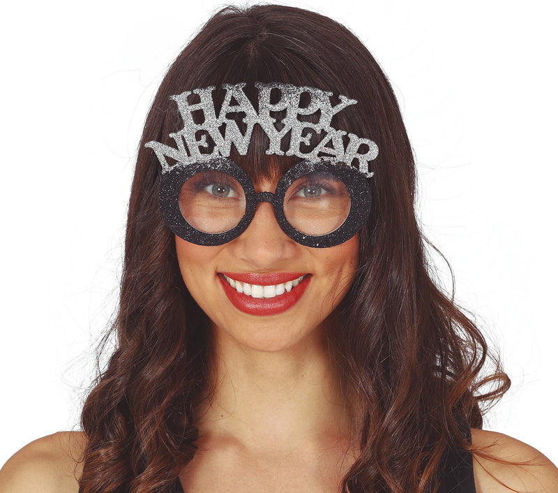 "HAPPY NEW YEAR" GLASSES SILVER AND GOLD