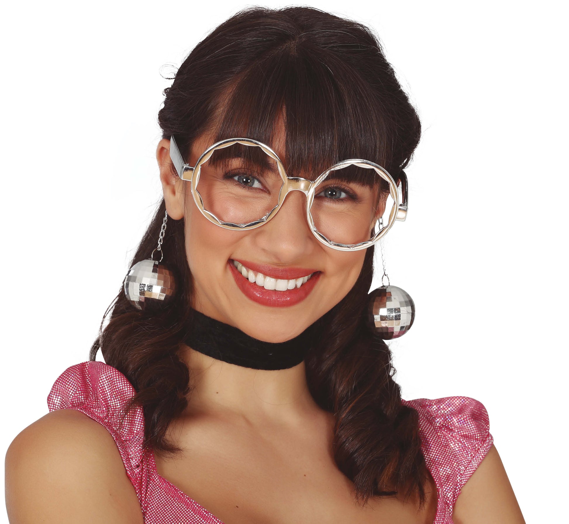 GLASSES WITH BALLS SILVER