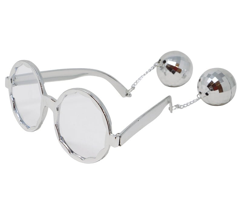 GLASSES WITH BALLS SILVER