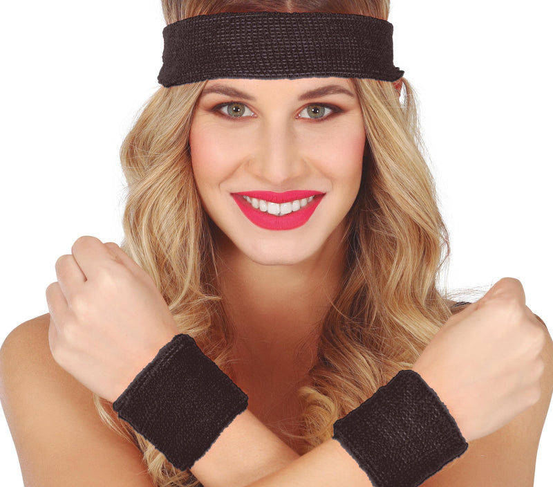 SET 2 WRISTBANDS AND HEADBAND