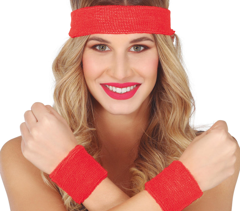 SET 2 WRISTBANDS AND HEADBAND