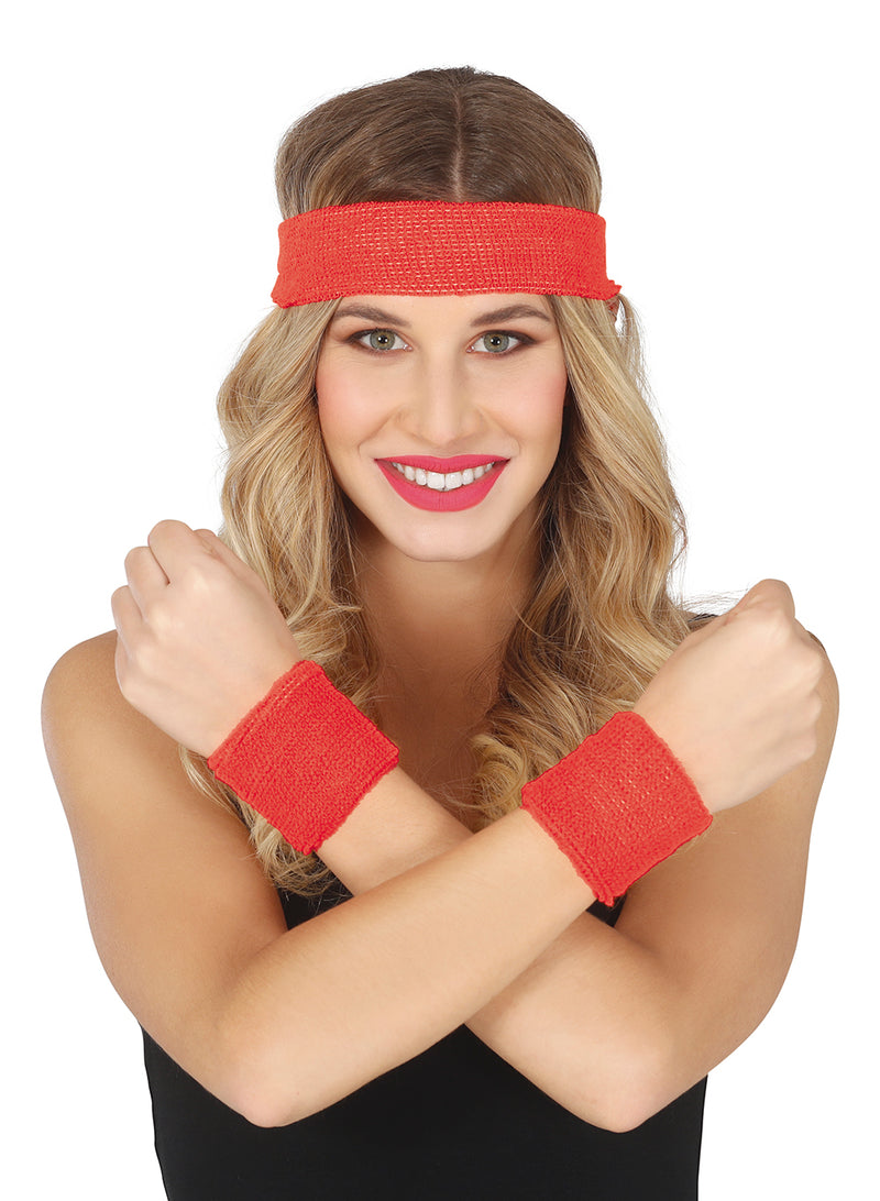 SET 2 WRISTBANDS AND HEADBAND