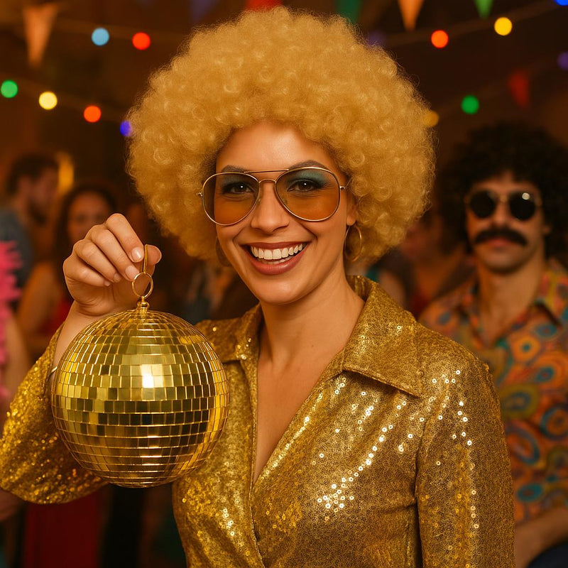 DISCO BALL, GOLD Ø20cm