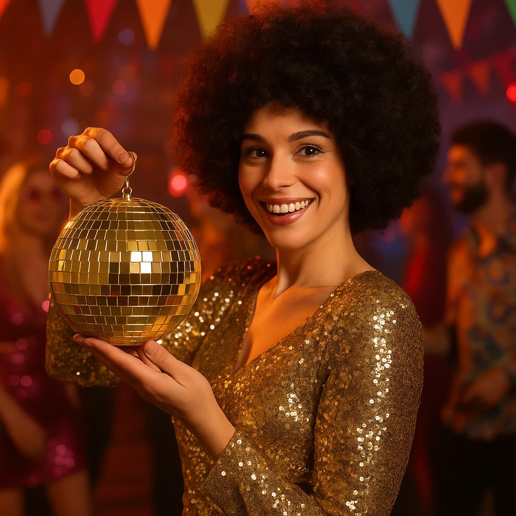DISCO BALL, GOLD Ø30cm