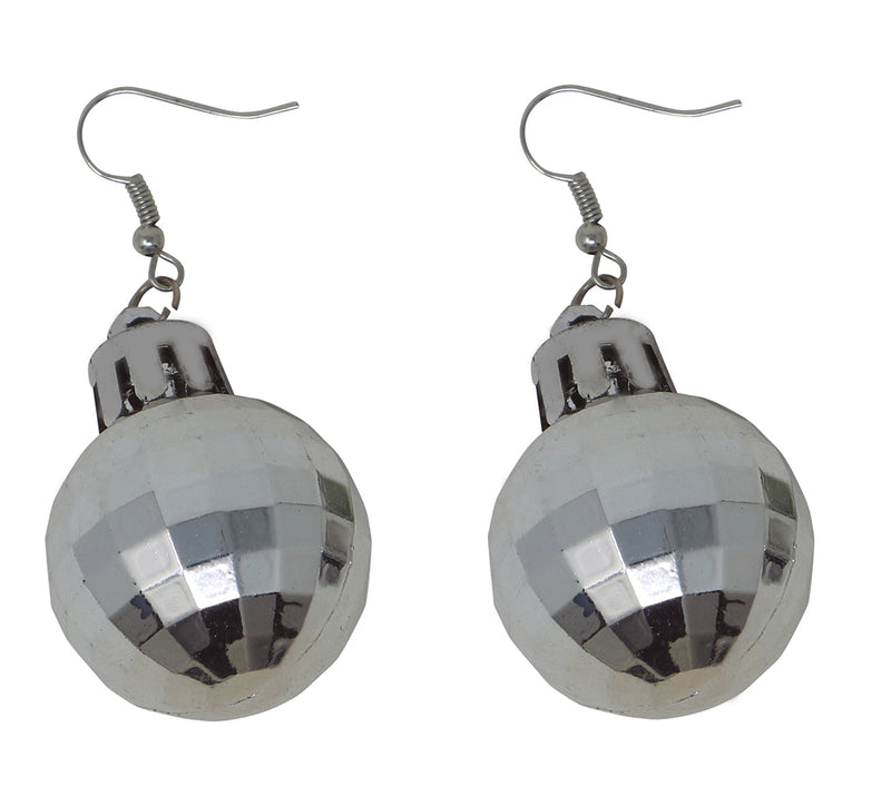 2 EARRINGS DISCO BALL '70s