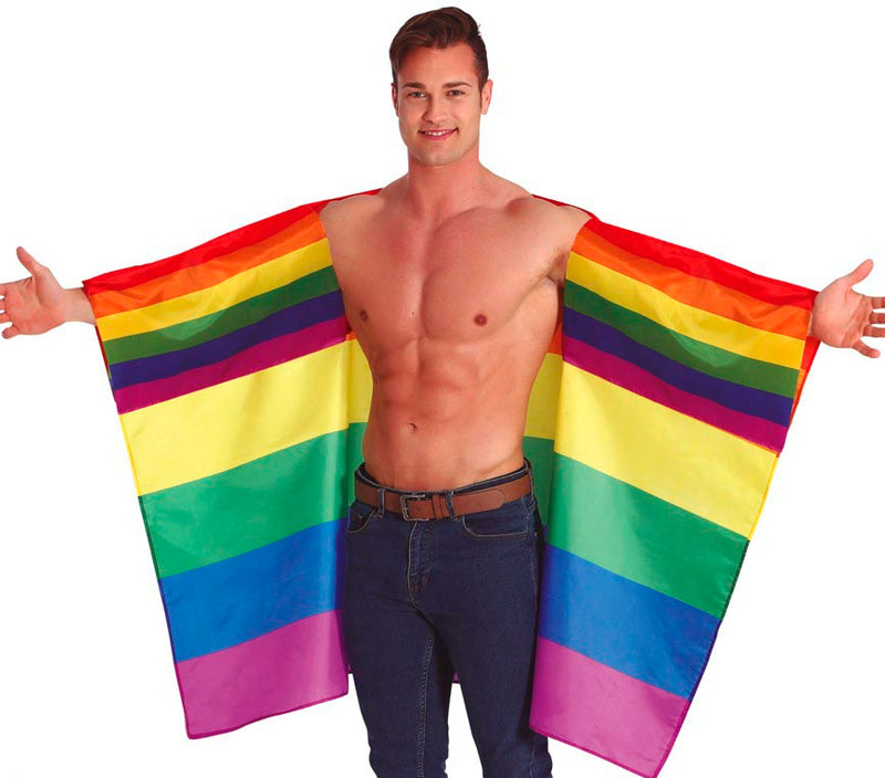 RAINBOW FLAG CAPE 145 X 90 CMS