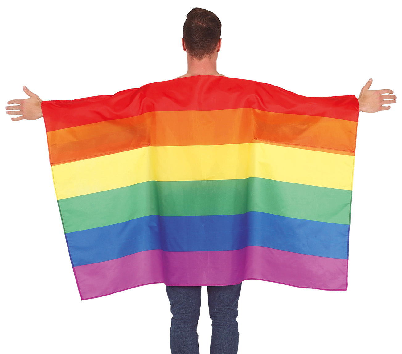RAINBOW FLAG CAPE 145 X 90 CMS