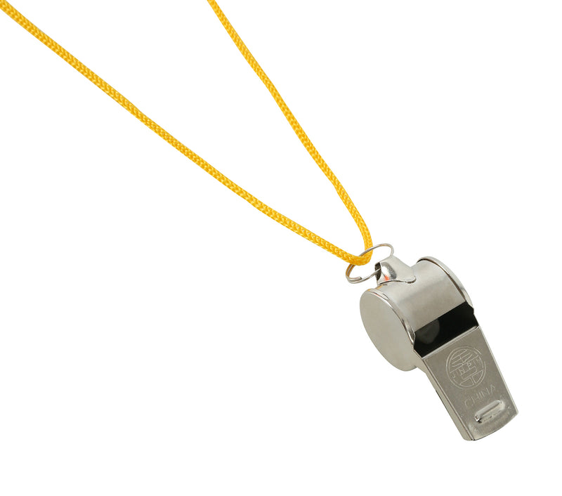 4 METAL WHISTLE WITH ROPE