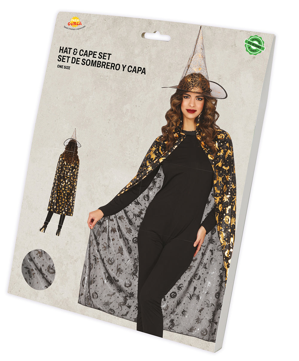 HAT AND CAPE WITH SET 110 CM ADULT