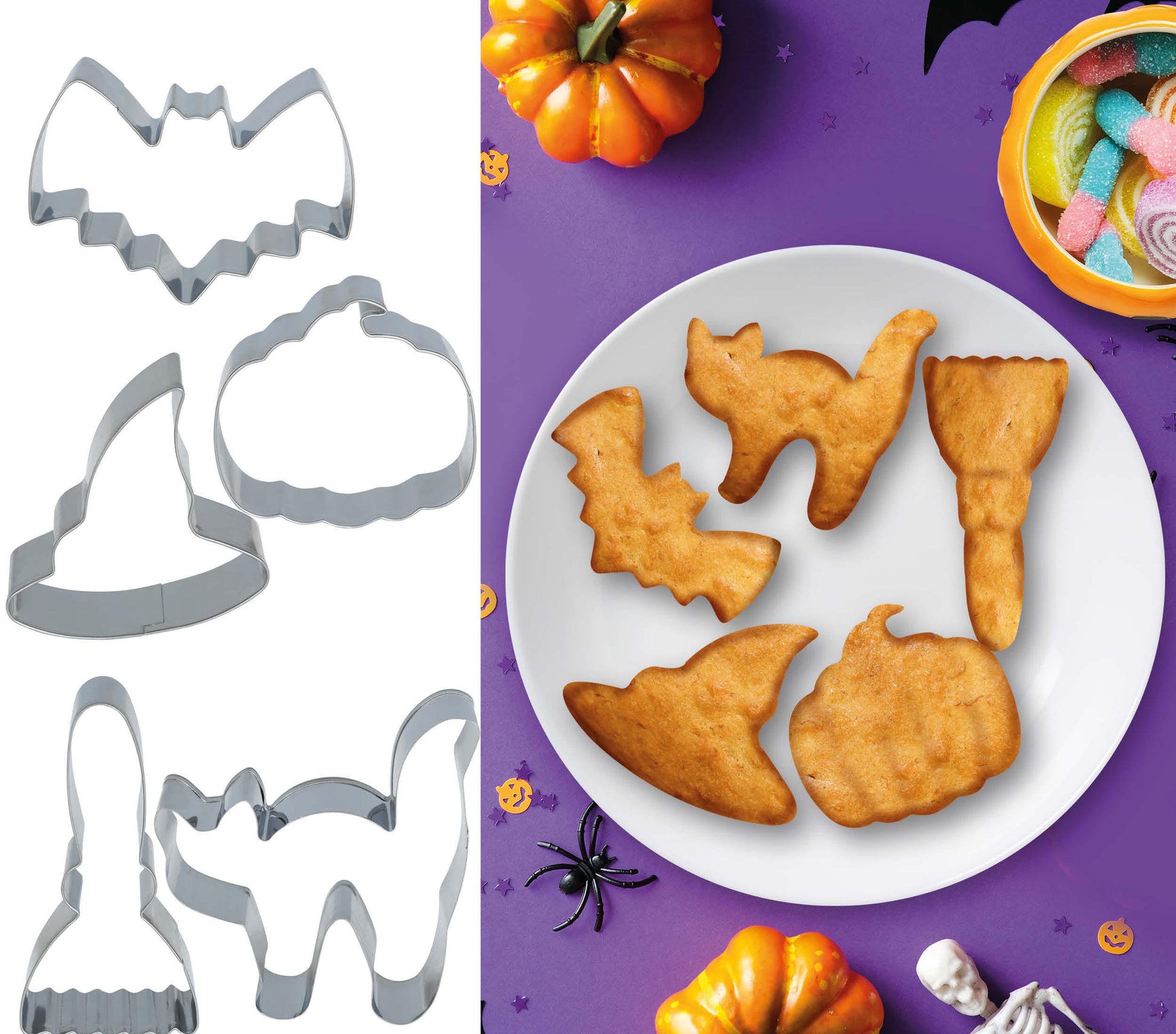 SET OF 5 METAL COOKIE CUTTERS
