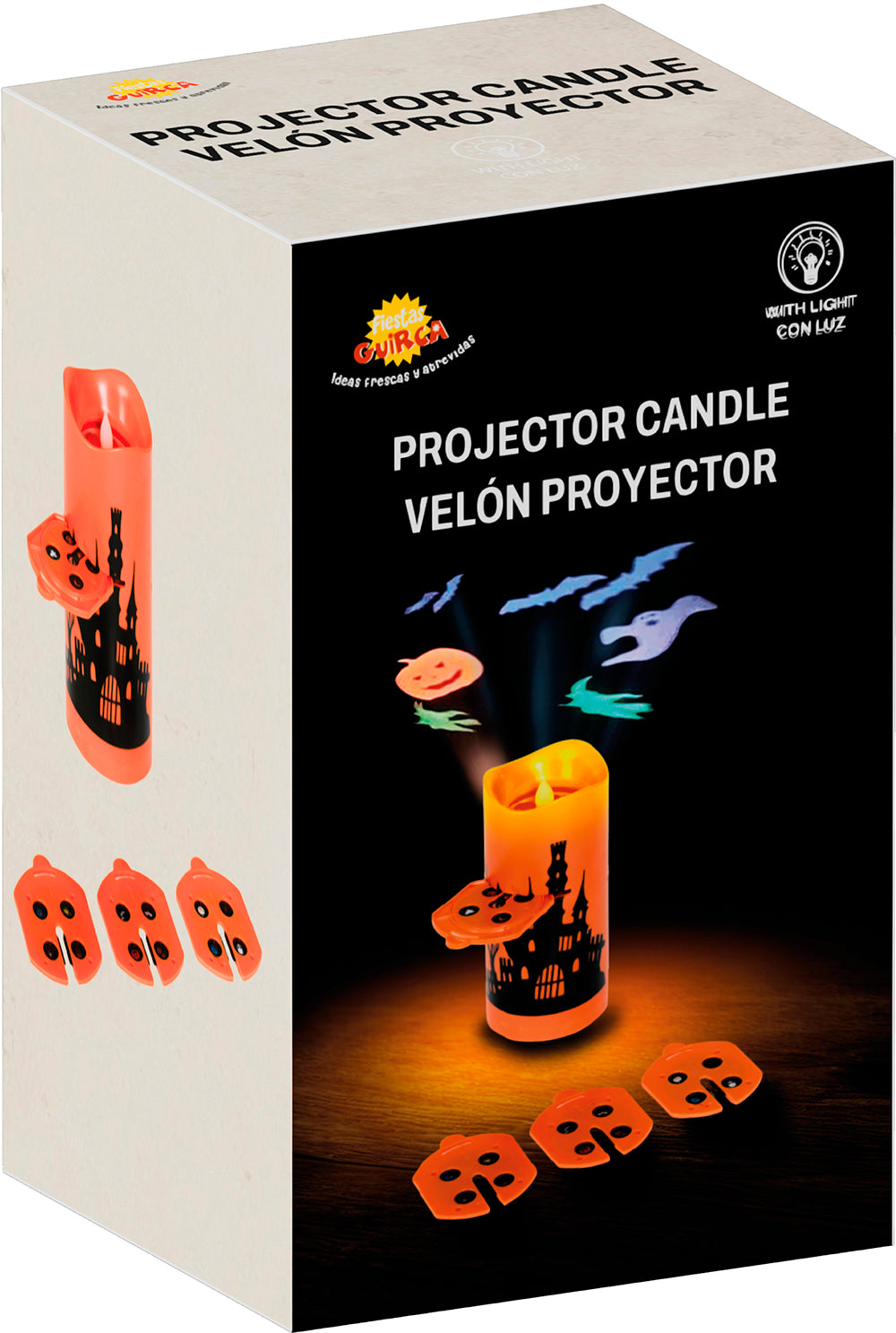 CANDLE PROJECTOR LED 16 CMS (BATTERIES)
