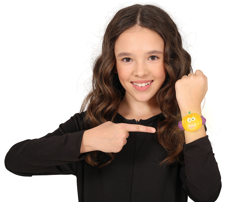 PUMPKIN BRACELET WITH LIGHT 18 CMS