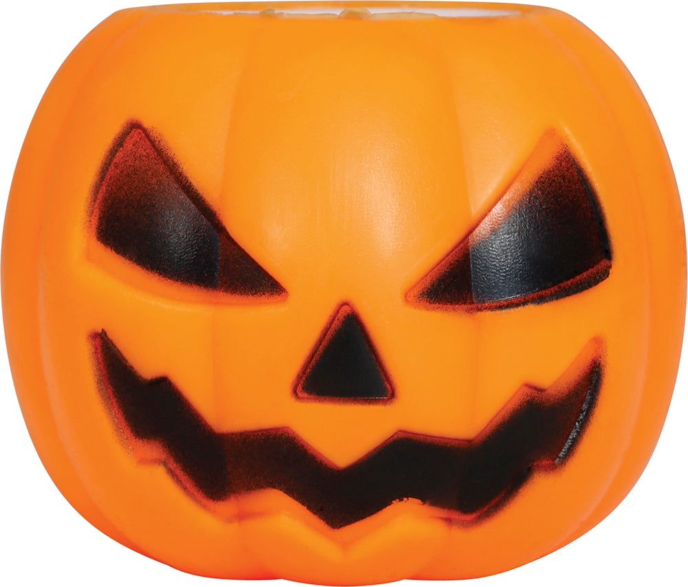 BOX OF 12 RUBBER PUMPKINS WITH GHOST 5 CMS