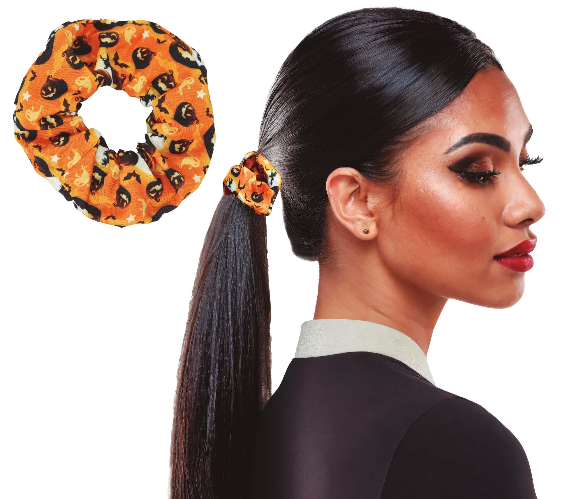 ORANGE PUMPKIN SCRUNCHIE